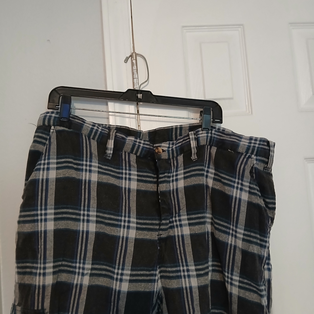 Men's Plaid Chinos - Black and Gray